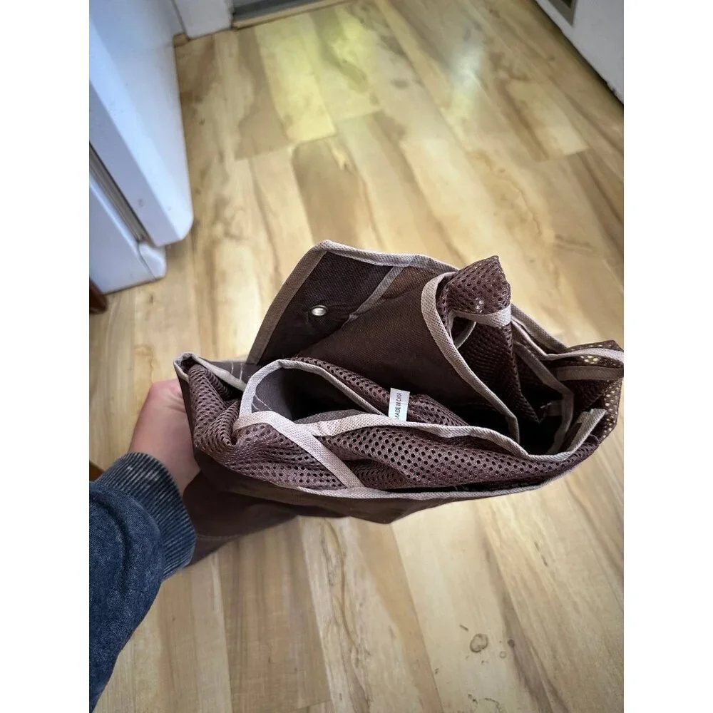 24 piece brown hanging shoe rack